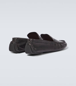 The Row Lucca leather loafers