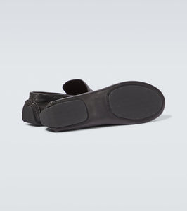 The Row Lucca leather loafers