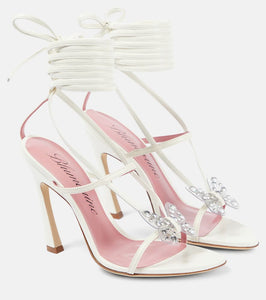 Blumarine Butterfly 105 leather sandals