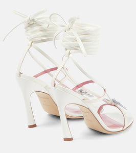 Blumarine Butterfly 105 leather sandals