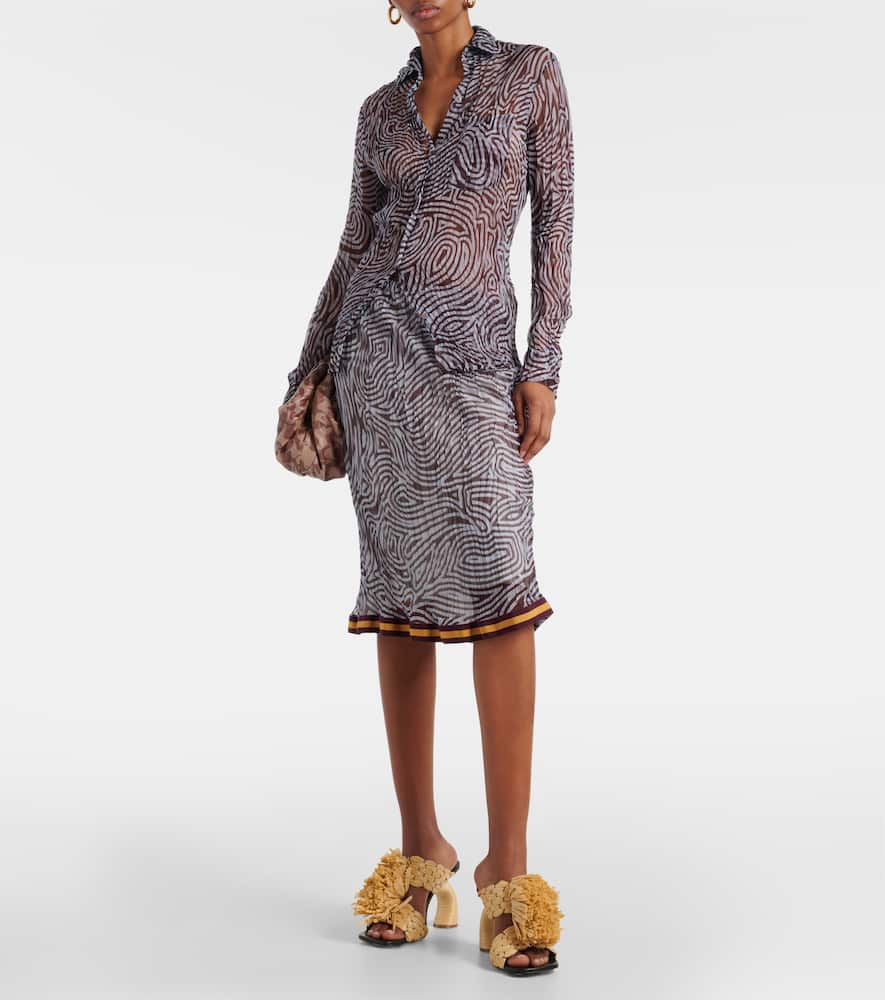 Dries Van Noten Woven raffia mules