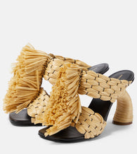 Dries Van Noten Woven raffia mules