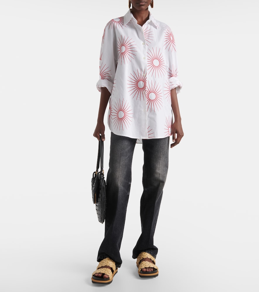 Dries Van Noten Woven and raffia and leather slides