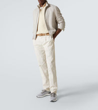 Brunello Cucinelli Leather-trimmed knitted slip-on sneakers