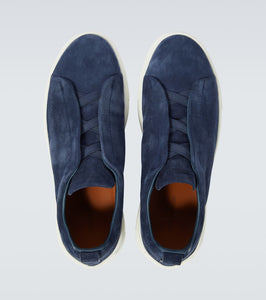 Zegna Triple Stitch suede sneakers
