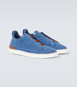 Zegna Triple Stitch denim sneakers