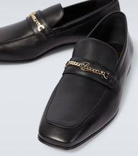 Christian Louboutin MJ Moc chain-detail leather loafers