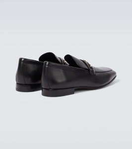 Christian Louboutin MJ Moc chain-detail leather loafers