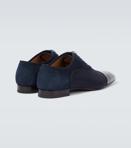 Christian Louboutin Greggo leather-trimmed Oxford shoes