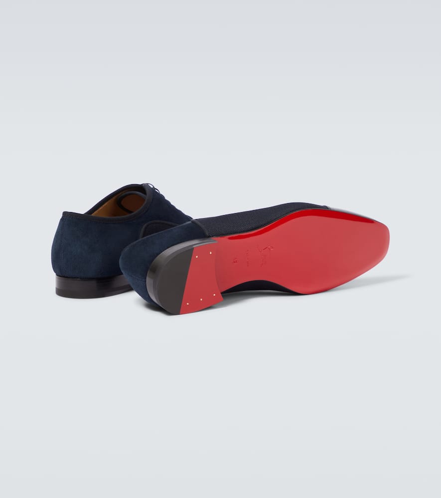 Christian Louboutin Greggo leather-trimmed Oxford shoes