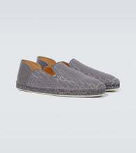 Christian Louboutin Espadon leather-trimmed jacquard espadrilles