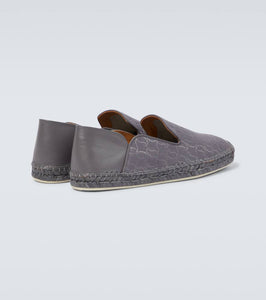 Christian Louboutin Espadon leather-trimmed jacquard espadrilles