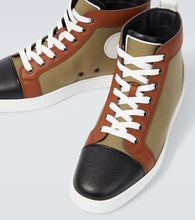 Christian Louboutin Fun Louis leather-trimmed sneakers