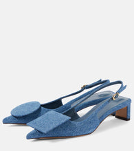 Jacquemus Les Slingbacks Duelo denim slingback pumps