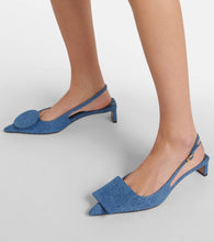Jacquemus Les Slingbacks Duelo denim slingback pumps