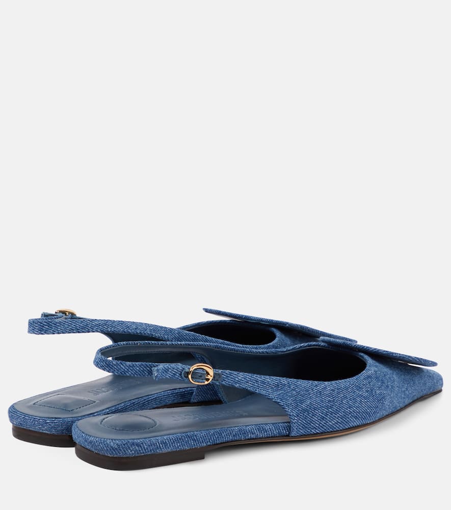 Jacquemus Les Slingbacks Duelo Plates denim flats