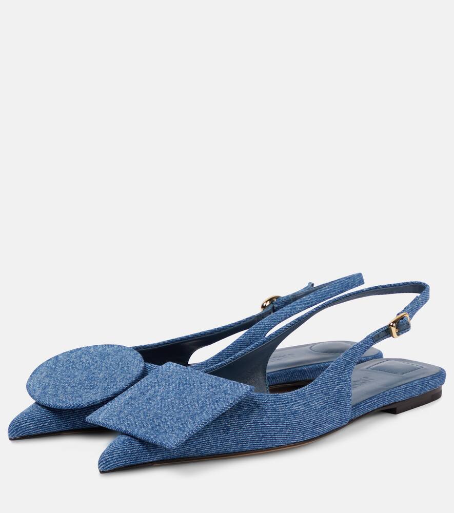 Jacquemus Les Slingbacks Duelo Plates denim flats