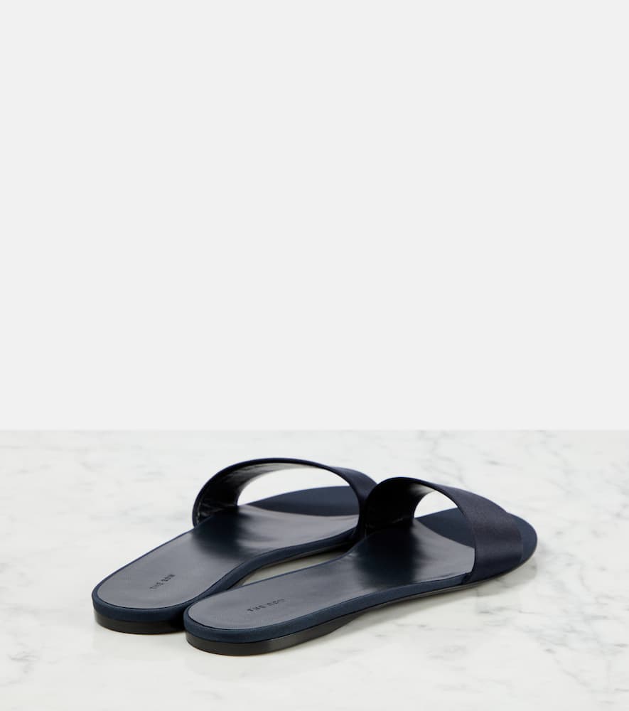 The Row Combo satin slides