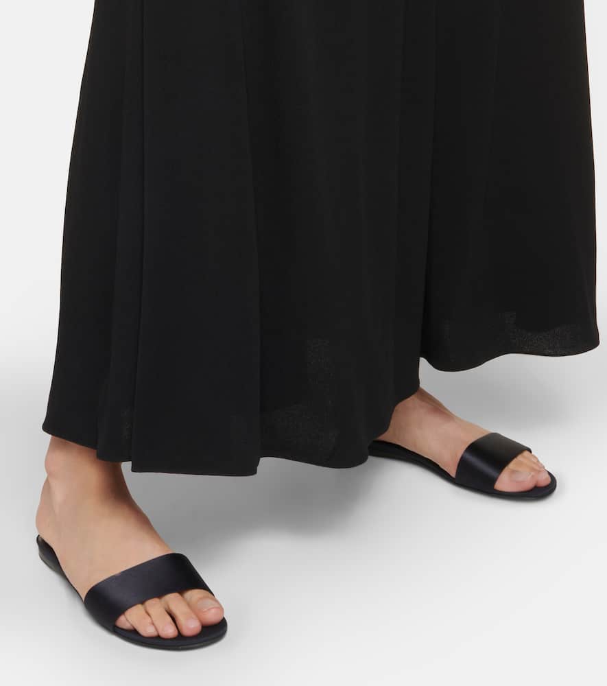 The Row Combo satin slides