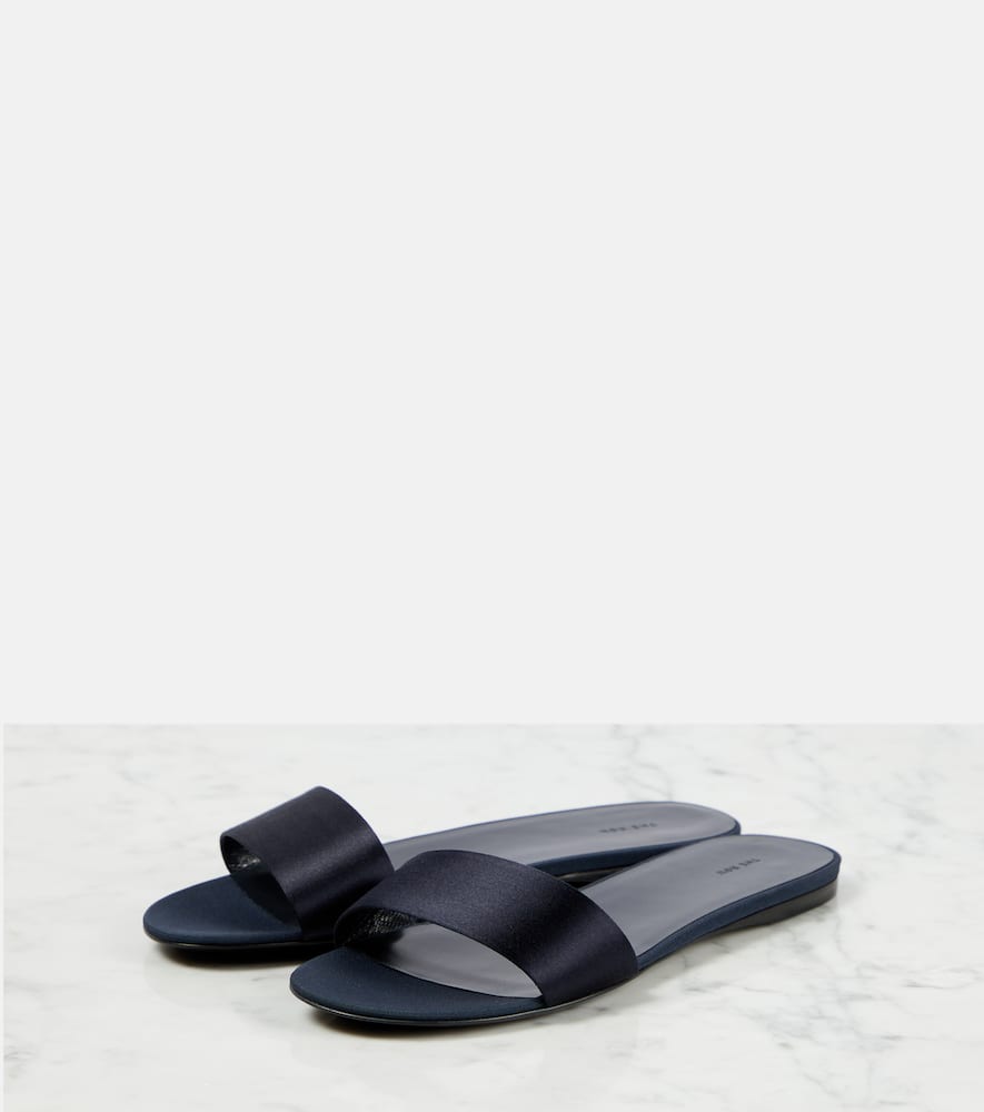 The Row Combo satin slides