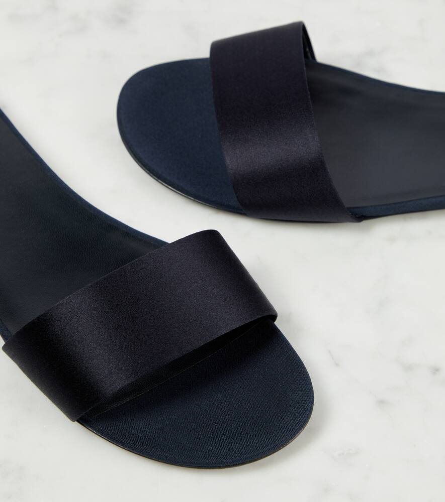 The Row Combo satin slides