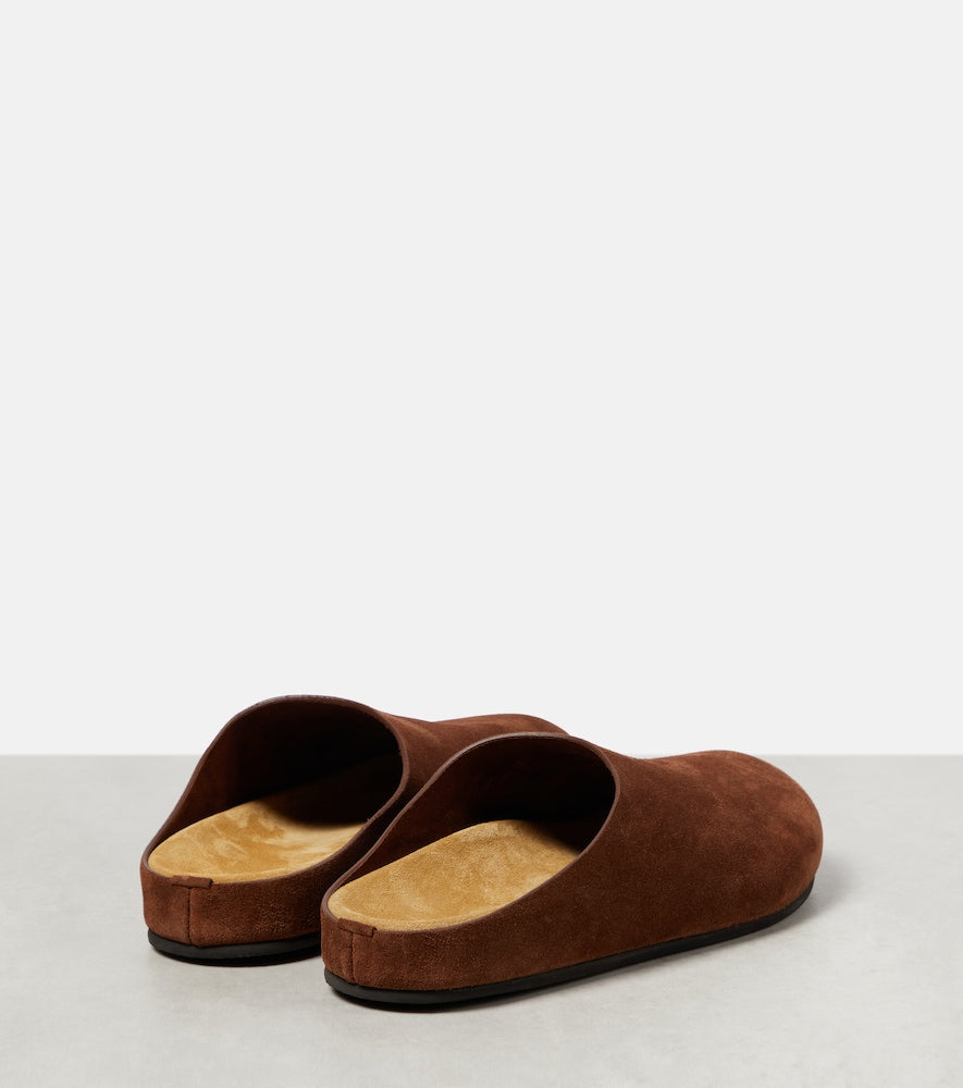 The Row Hugo suede mules