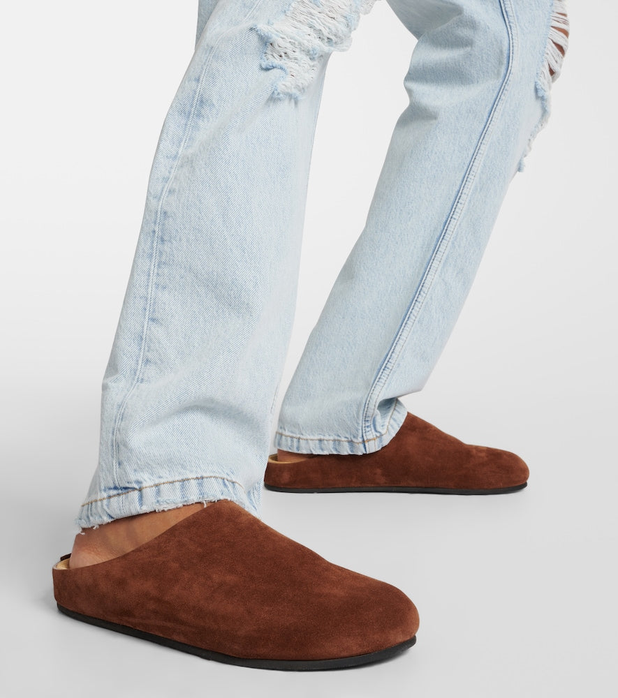 The Row Hugo suede mules
