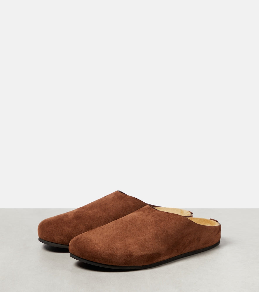 The Row Hugo suede mules