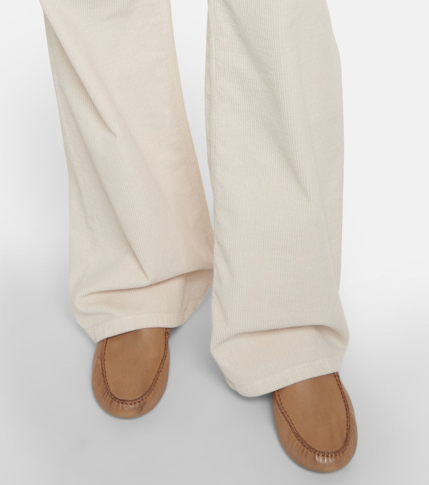 The Row Lucca leather loafers