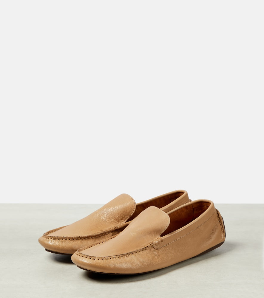 The Row Lucca leather loafers