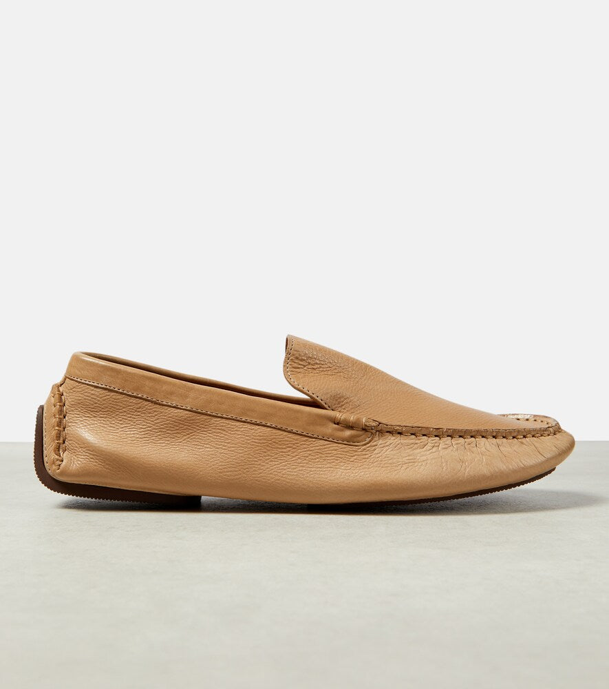 The Row Lucca leather loafers