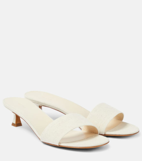 The Row Combo Kitten satin sandals