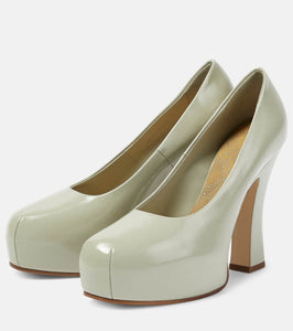 Burberry 130 leather platform pumps