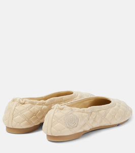 Burberry EKD quilted leather ballet flats