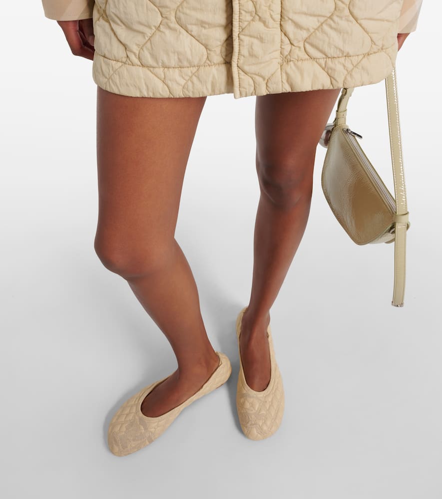 Burberry EKD quilted leather ballet flats