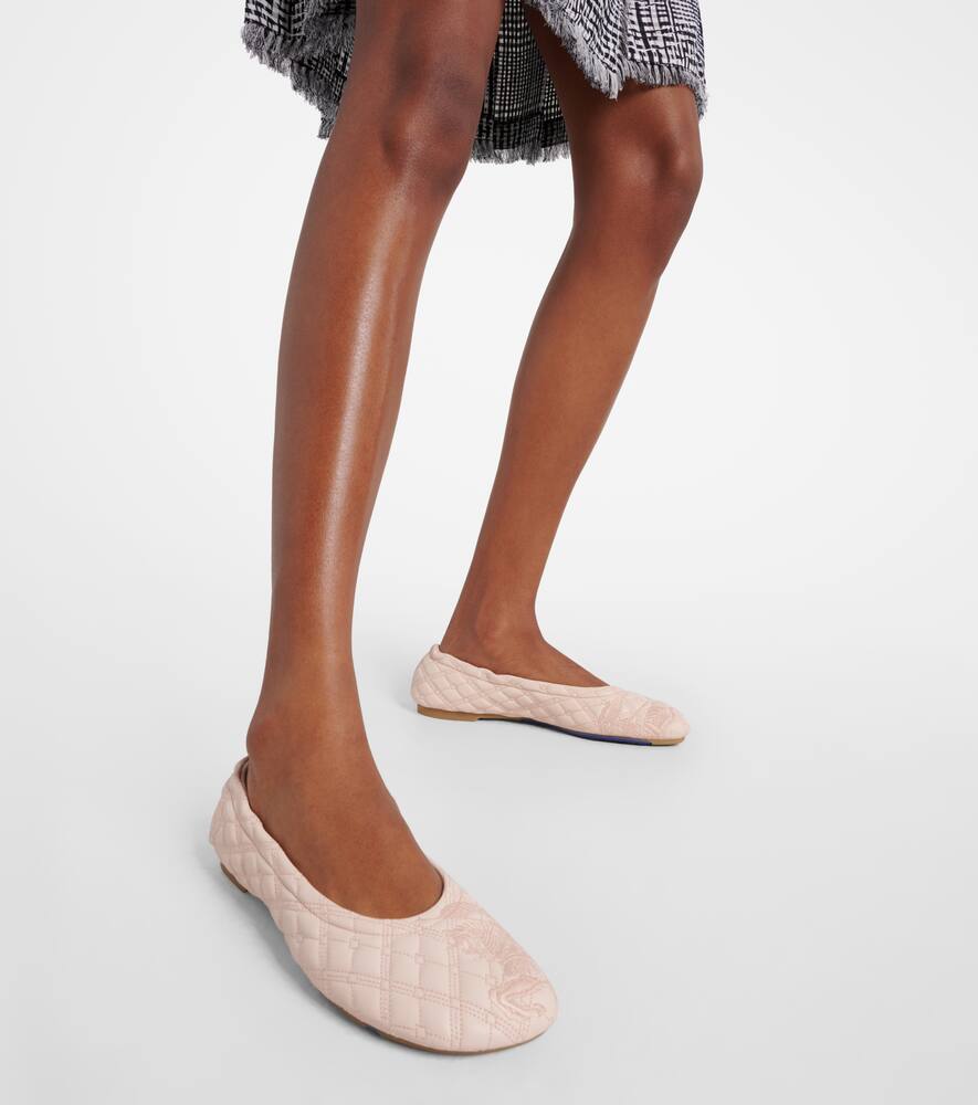 Burberry EKD quilted leather ballet flats
