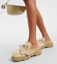 Burberry EKD shearling-lined suede mules