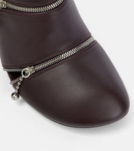 Burberry Peep leather ankle boots