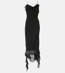 Acne Studios Ruffled asymmetric midi dress