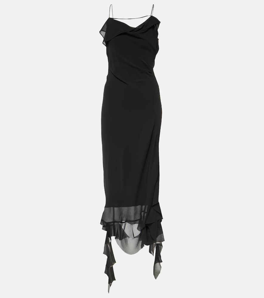 Acne Studios Ruffled asymmetric midi dress
