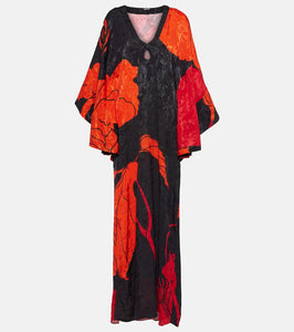 Johanna Ortiz Floral jacquard maxi dress