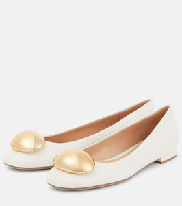 Gianvito Rossi Sphera leather ballet flats