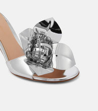 Gianvito Rossi Lucilla floral-appliqu√É¬© metallic leather mules