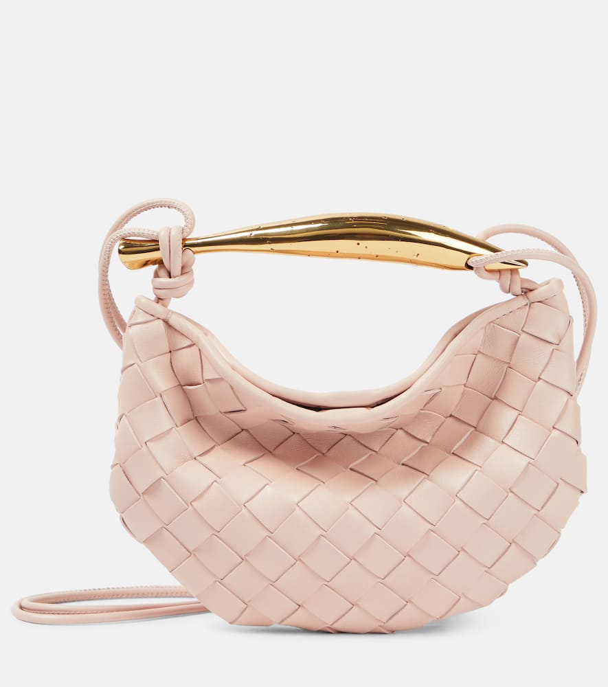 Bottega Veneta Sardine Intrecciato Baby leather crossbody bag. Shop Bottega Veneta Shoulder Bags for women now.