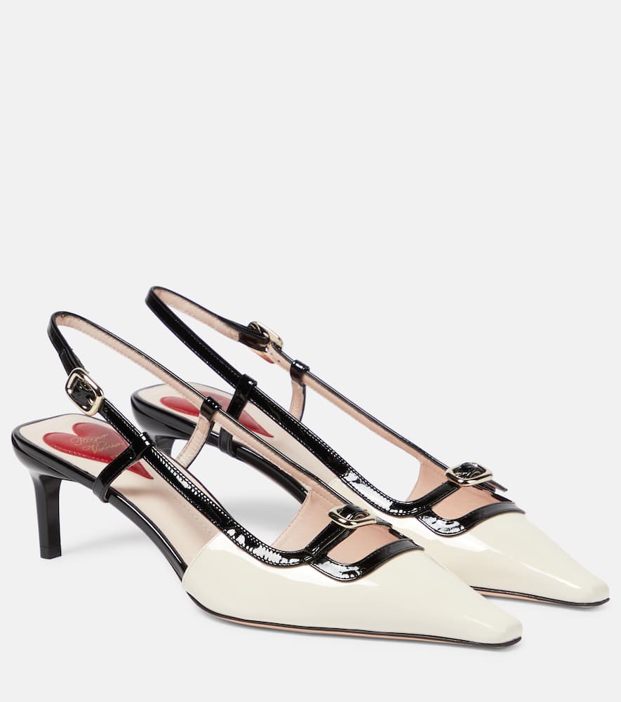 Roger Vivier Viv√¢¬Ä¬ô Canard patent leather slingback pumps