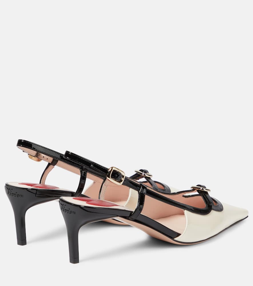 Roger Vivier Viv√¢¬Ä¬ô Canard patent leather slingback pumps