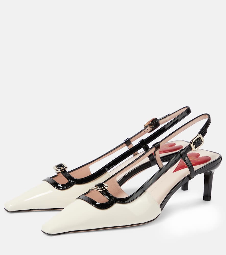 Roger Vivier Viv√¢¬Ä¬ô Canard patent leather slingback pumps
