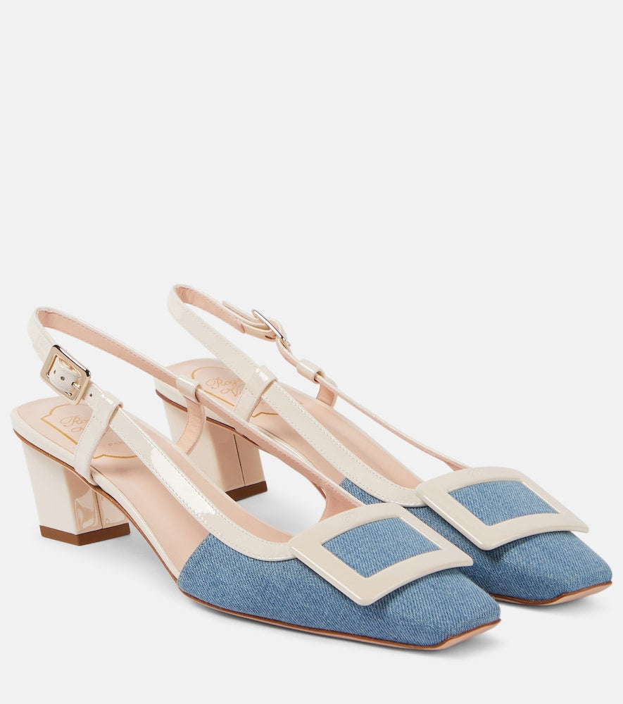 Roger Vivier Belle Vivier 45 slingback pumps - Roger Vivier Belle Vivier 45 露跟高跟鞋