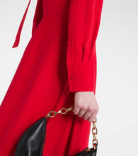 Valentino Tie-neck silk midi dress