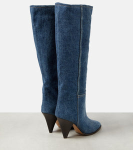 Isabel Marant Ririo denim knee-high boots